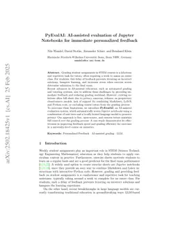 PyEvalAI: AI-assisted evaluation of Jupyter Notebooks for immediate personalized feedback