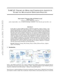 ToMCAT: Theory-of-Mind for Cooperative Agents in Teams via Multiagent Diffusion Policies