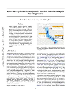 Spatial-RAG: Spatial Retrieval Augmented Generation for Real-World Geospatial Reasoning Questions
