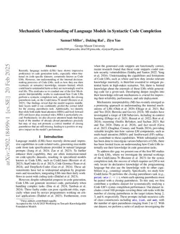 Mechanistic Understanding of Language Models in Syntactic Code Completion
