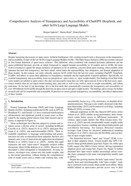 Comprehensive Analysis of Transparency and Accessibility of ChatGPT, DeepSeek, And other SoTA Large Language Models