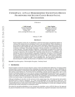 CipherFace: A Fully Homomorphic Encryption-Driven Framework for Secure Cloud-Based Facial Recognition