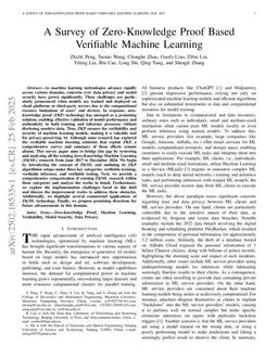 A Survey of Zero-Knowledge Proof Based Verifiable Machine Learning