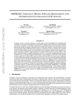 IMPROVE: Iterative Model Pipeline Refinement and Optimization Leveraging LLM Experts