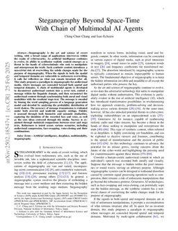 Steganography Beyond Space-Time with Chain of Multimodal AI