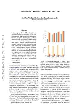Chain of Draft: Thinking Faster by Writing Less
