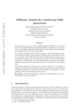 Diffusion Models for conditional MRI generation