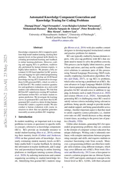 Automated Knowledge Component Generation for Interpretable Knowledge Tracing in Coding Problems