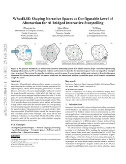 WhatELSE: Shaping Narrative Spaces at Configurable Level of Abstraction for AI-bridged Interactive Storytelling