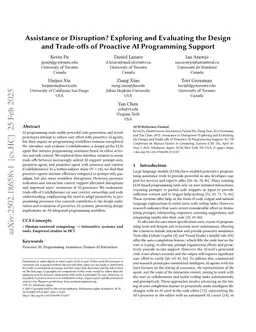 Assistance or Disruption? Exploring and Evaluating the Design and Trade-offs of Proactive AI Programming Support