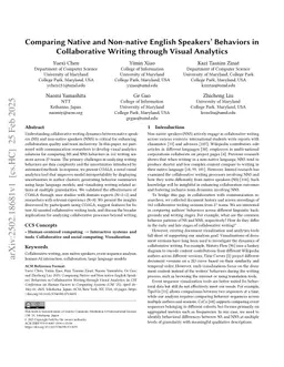 Comparing Native and Non-native English Speakers' Behaviors in Collaborative Writing through Visual Analytics