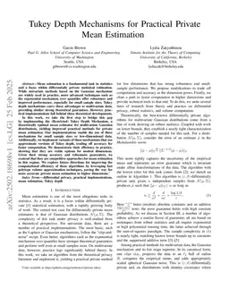 Tukey Depth Mechanisms for Practical Private Mean Estimation