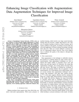 Enhancing Image Classification with Augmentation: Data Augmentation Techniques for Improved Image Classification