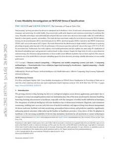 Cross-Modality Investigation on WESAD Stress Classification