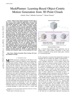 MaskPlanner: Learning-Based Object-Centric Motion Generation from 3D Point Clouds