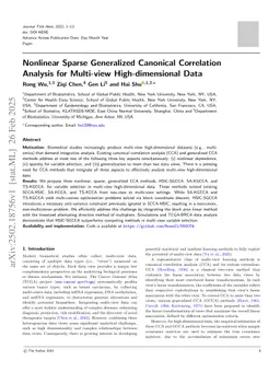 Nonlinear Sparse Generalized Canonical Correlation Analysis for Multi-view High-dimensional Data