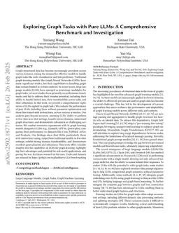 Exploring Graph Tasks with Pure LLMs: A Comprehensive Benchmark and Investigation