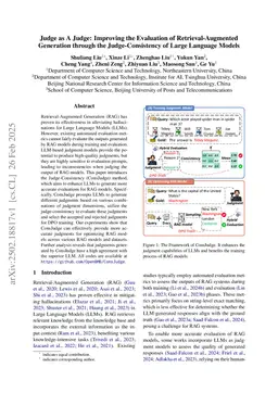 Judge as A Judge: Improving the Evaluation of Retrieval-Augmented Generation through the Judge-Consistency of Large Language Models
