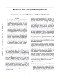 Data-Efficient Multi-Agent Spatial Planning with LLMs