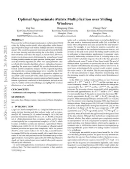 Optimal Approximate Matrix Multiplication over Sliding Windows