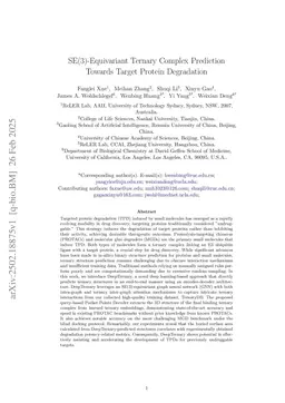 SE(3)-Equivariant Ternary Complex Prediction Towards Target Protein Degradation