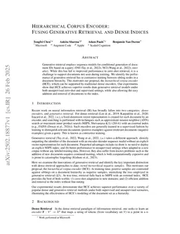 Hierarchical corpus encoder: Fusing generative retrieval and dense indices