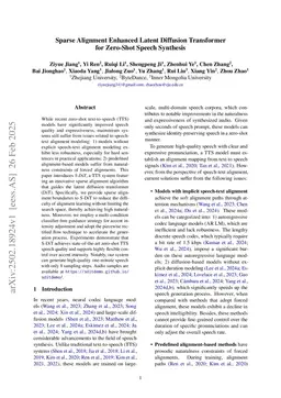 MegaTTS 3: Sparse Alignment Enhanced Latent Diffusion Transformer for Zero-Shot Speech Synthesis