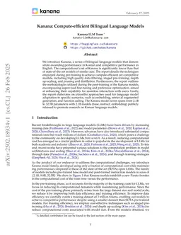 Kanana: Compute-efficient Bilingual Language Models