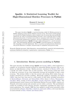 Sparklen: A Statistical Learning Toolkit for High-Dimensional Hawkes Processes in Python
