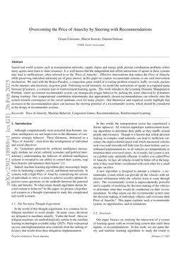 Overcoming the Price of Anarchy by Steering with Recommendations