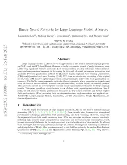 Binary Neural Networks for Large Language Model: A Survey