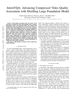 InternVQA: Advancing Compressed Video QualityAssessment with Distilling Large Foundation Model