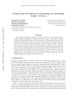Dealing with Inconsistency for Reasoning over Knowledge Graphs: A Survey