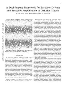 A Dual-Purpose Framework for Backdoor Defense and Backdoor Amplification in Diffusion Models