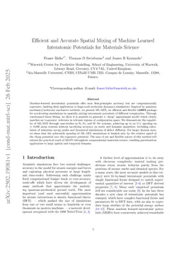 Efficient and Accurate Spatial Mixing of Machine Learned Interatomic Potentials for Materials Science