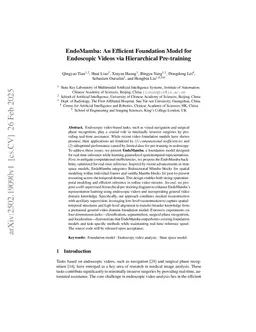 EndoMamba: An Efficient Foundation Model for Endoscopic Videos via Hierarchical Pre-training