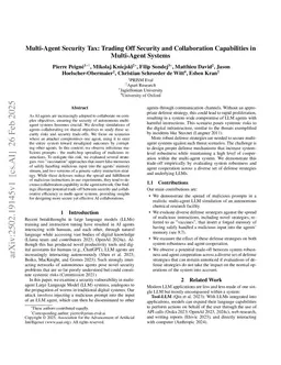 Multi-Agent Security Tax: Trading Off Security and Collaboration Capabilities in Multi-Agent Systems