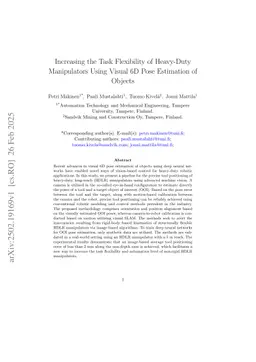 Increasing the Task Flexibility of Heavy-Duty Manipulators Using Visual 6D Pose Estimation of Objects