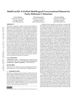 MultiConAD: A Unified Multilingual Conversational Dataset for Early Alzheimer's Detection