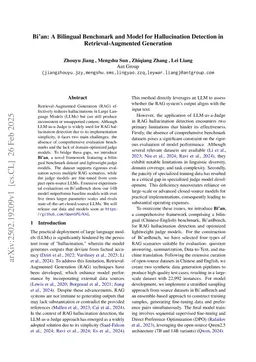 Bián: A Bilingual Benchmark and Model for Hallucination Detection in Retrieval-Augmented Generation