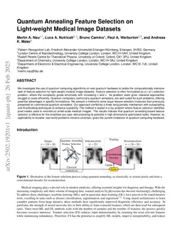 Quantum Annealing Feature Selection on Light-weight Medical Image Datasets