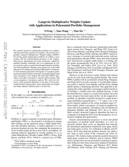 Langevin Multiplicative Weights Update with Applications in Polynomial Portfolio Management