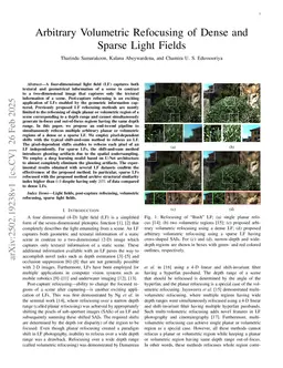 Arbitrary Volumetric Refocusing of Dense and Sparse Light Fields