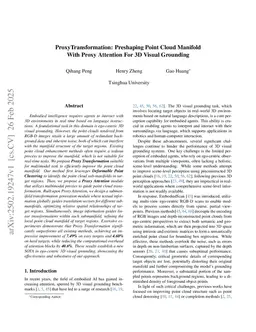 ProxyTransformation: Preshaping Point Cloud Manifold With Proxy Attention For 3D Visual Grounding