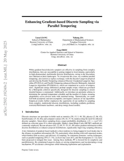 Enhancing Gradient-based Discrete Sampling via Parallel Tempering