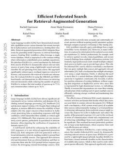 Efficient Federated Search for Retrieval-Augmented Generation