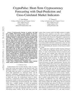 CryptoPulse: Short-Term Cryptocurrency Forecasting with Dual-Prediction and Cross-Correlated Market Indicators