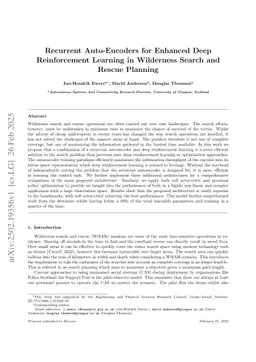 Recurrent Auto-Encoders for Enhanced Deep Reinforcement Learning in Wilderness Search and Rescue Planning