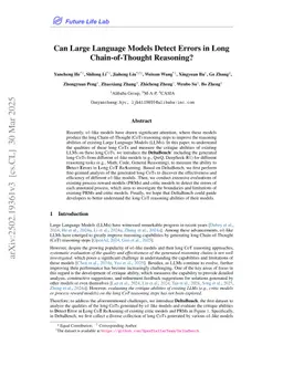Can Large Language Models Detect Errors in Long Chain-of-Thought Reasoning?