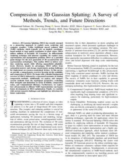 Compression in 3D Gaussian Splatting: A Survey of Methods, Trends, and Future Directions